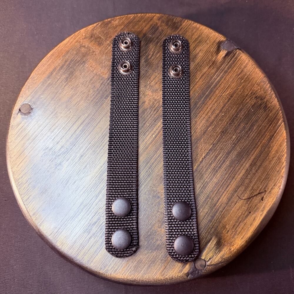 Nylon Duty Belt Keepers Lot of 2 Size 8" Black Nylon Black Snaps